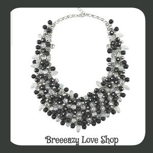 Black and Sliver Beaded Necklace